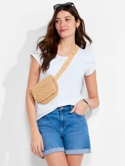 NZT Short Sleeve Tulip Sleeve Scoop Tee PAPER WHITE