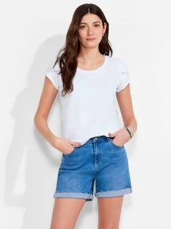 NZT Short Sleeve Tulip Sleeve Scoop Tee PAPER WHITE -Classic Fashion Clothing Store NZTM232014PWHPRODUCT 04