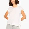 NZT Short Sleeve Crew Asymmetrical Tee PAPER WHITE 2 NZT Short Sleeve Crew Asymmetrical Tee PAPER WHITE -Classic Fashion Clothing Store NZTM232023PWHPRODUCT 01