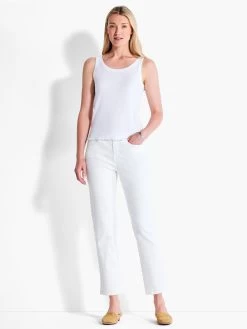 NZT Scoop Lettuce Edge Tank PAPER WHITE -Classic Fashion Clothing Store NZTM232025PWHPRODUCT 01