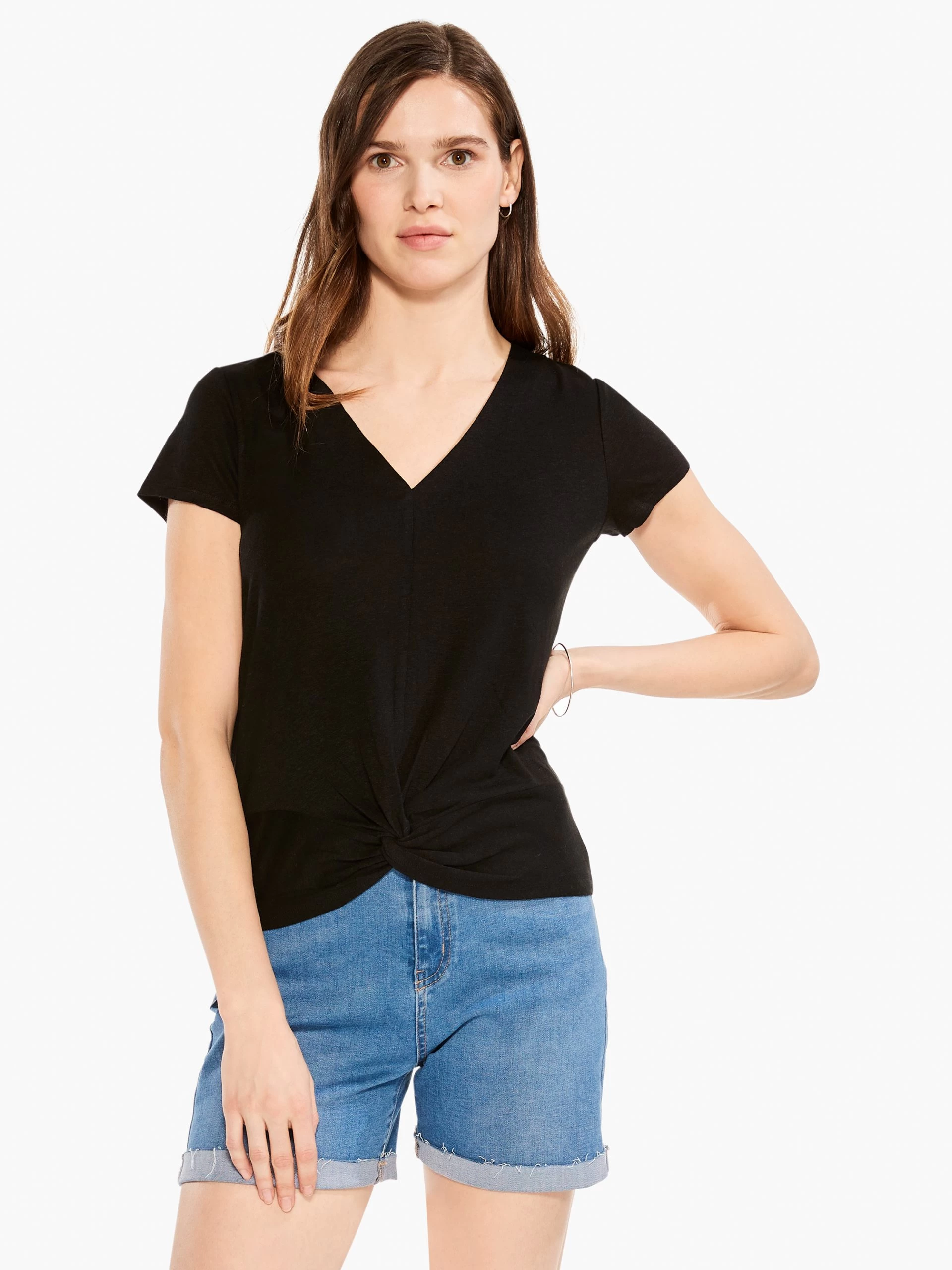 NZT Short Sleeve Knotted V Tee 3 NZT Short Sleeve Knotted V Tee