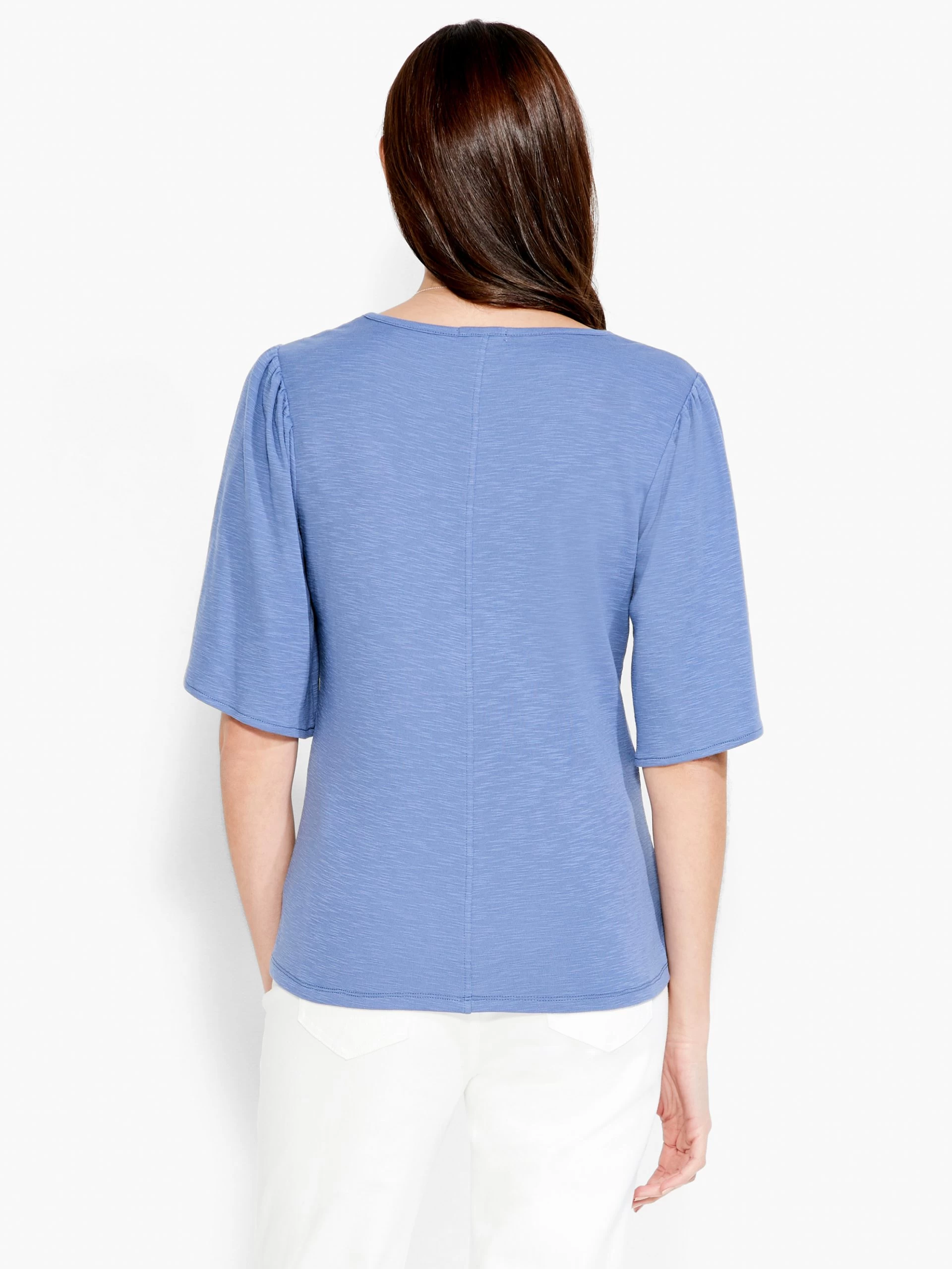 NZT Square Neck Flutter Sleeve Tee 5 NZT Square Neck Flutter Sleeve Tee - Image 3