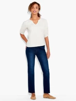 NZT Ruched Elbow Sleeve Split Neck 9 NZT Ruched Elbow Sleeve Split Neck -Classic Fashion Clothing Store NZTS231026CBSPRODUCT 04