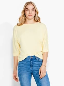 NZT Boat Neck Dolman Sleeve Tee CHAMOMILE