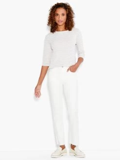 NZT 3/4 Sleeve Stripe Boat Tee NEUTRAL MULTI -Classic Fashion Clothing Store NZTS231073NUMPRODUCT 04