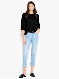 NZT Crew Neck 3/4 Pleated Sleeve Tee 9 NZT Crew Neck 3/4 Pleated Sleeve Tee -Classic Fashion Clothing Store NZTS231088BLXPRODUCT 04