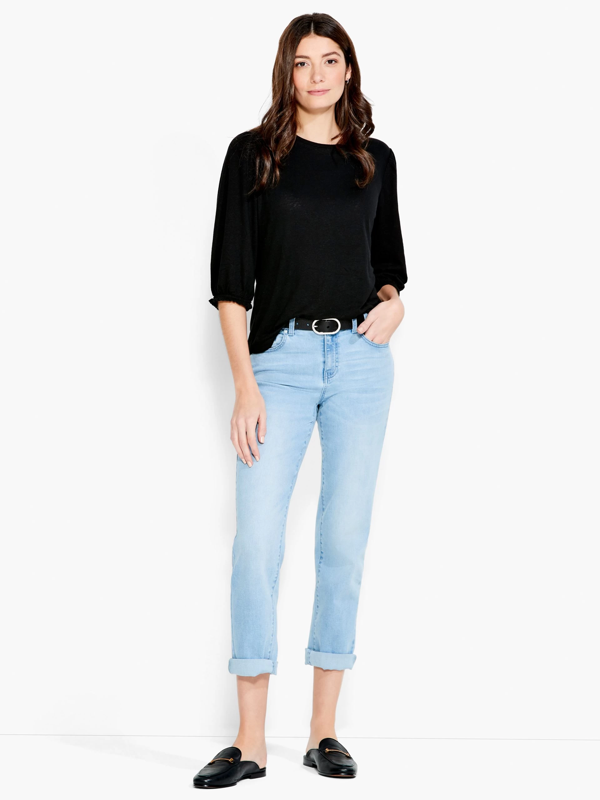 NZT Crew Neck 3/4 Pleated Sleeve Tee 6 NZT Crew Neck 3/4 Pleated Sleeve Tee - Image 4