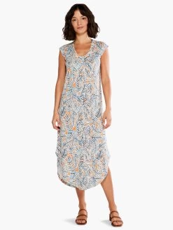 NZT Palm Scoop Tank Dress ORANGE MULTI -Classic Fashion Clothing Store NZTS231255ORMPRODUCT 04