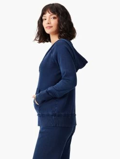 NZT Vintage French Terry Hoodie WASHED INDIGO -Classic Fashion Clothing Store NZTW23203920WAIPRODUCT 02