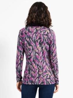 NZT Sweet Dreams Long Sleeve Printed Vines Tee PINK MULTI -Classic Fashion Clothing Store NZTW232054PKMPRODUCT 03