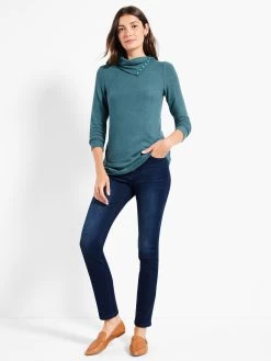 NZT Sweet Dreams Snap Neck Tee TRUE OCEAN -Classic Fashion Clothing Store NZTW232069TROPRODUCT 04