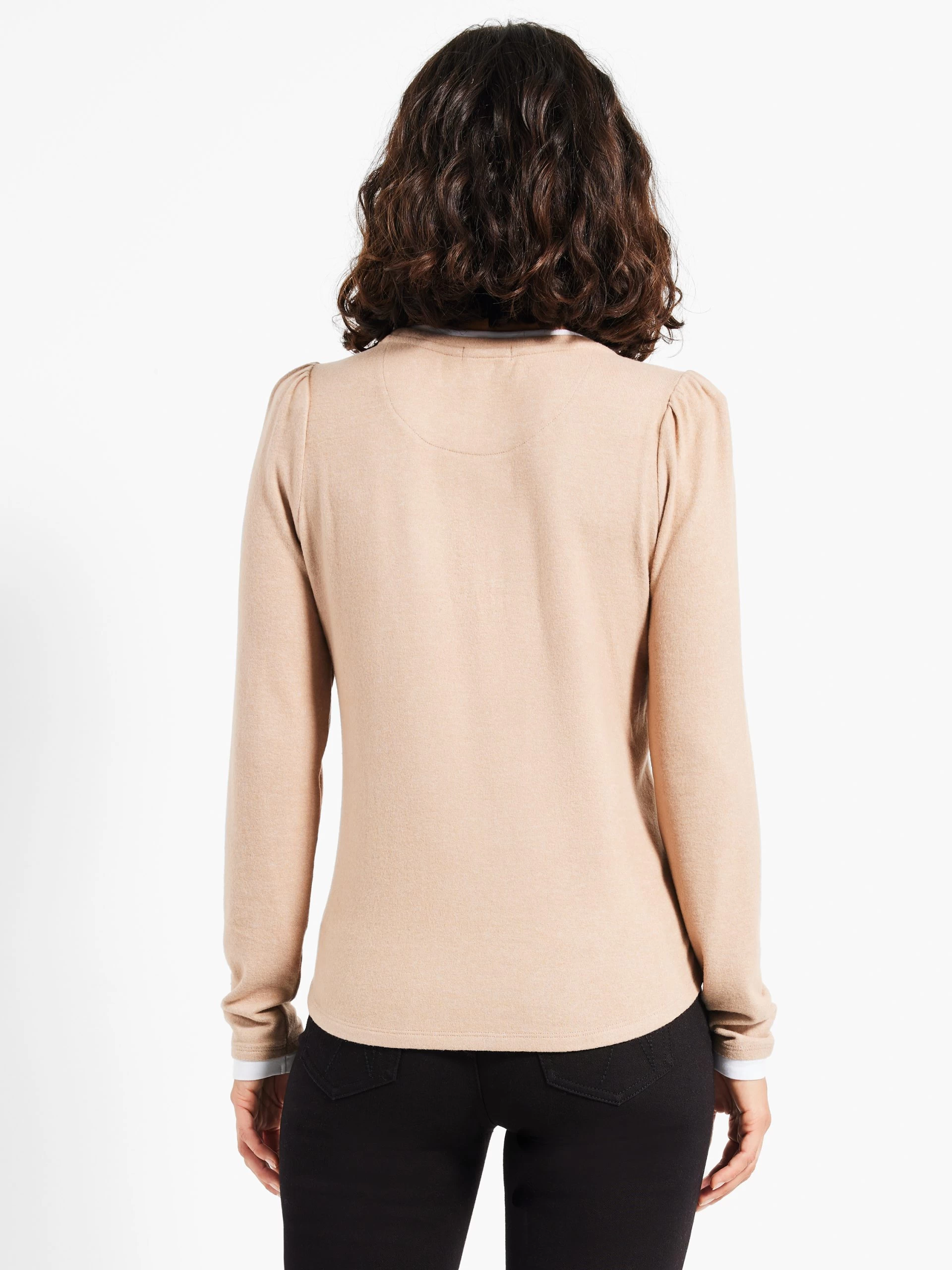 NZT Sweet Dreams Puff Shoulder Layered Top NATURAL 5 NZT Sweet Dreams Puff Shoulder Layered Top NATURAL - Image 3