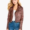 JKT Piper Leather Jacket BROWN 1 JKT Piper Leather Jacket BROWN -Classic Fashion Clothing Store PIPERBRNPRODUCT 01
