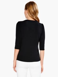 Drapey Rib Puff Sleeve Tee -Classic Fashion Clothing Store S231009BLXPRODUCT 03