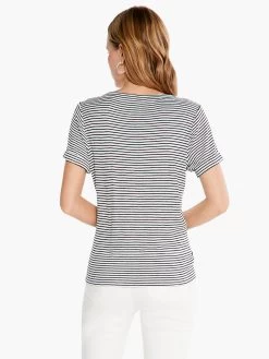 In Line Twist Tee WHITE MULTI -Classic Fashion Clothing Store S231065WMTPRODUCT 03