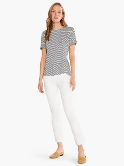 In Line Twist Tee WHITE MULTI -Classic Fashion Clothing Store S231065WMTPRODUCT 04