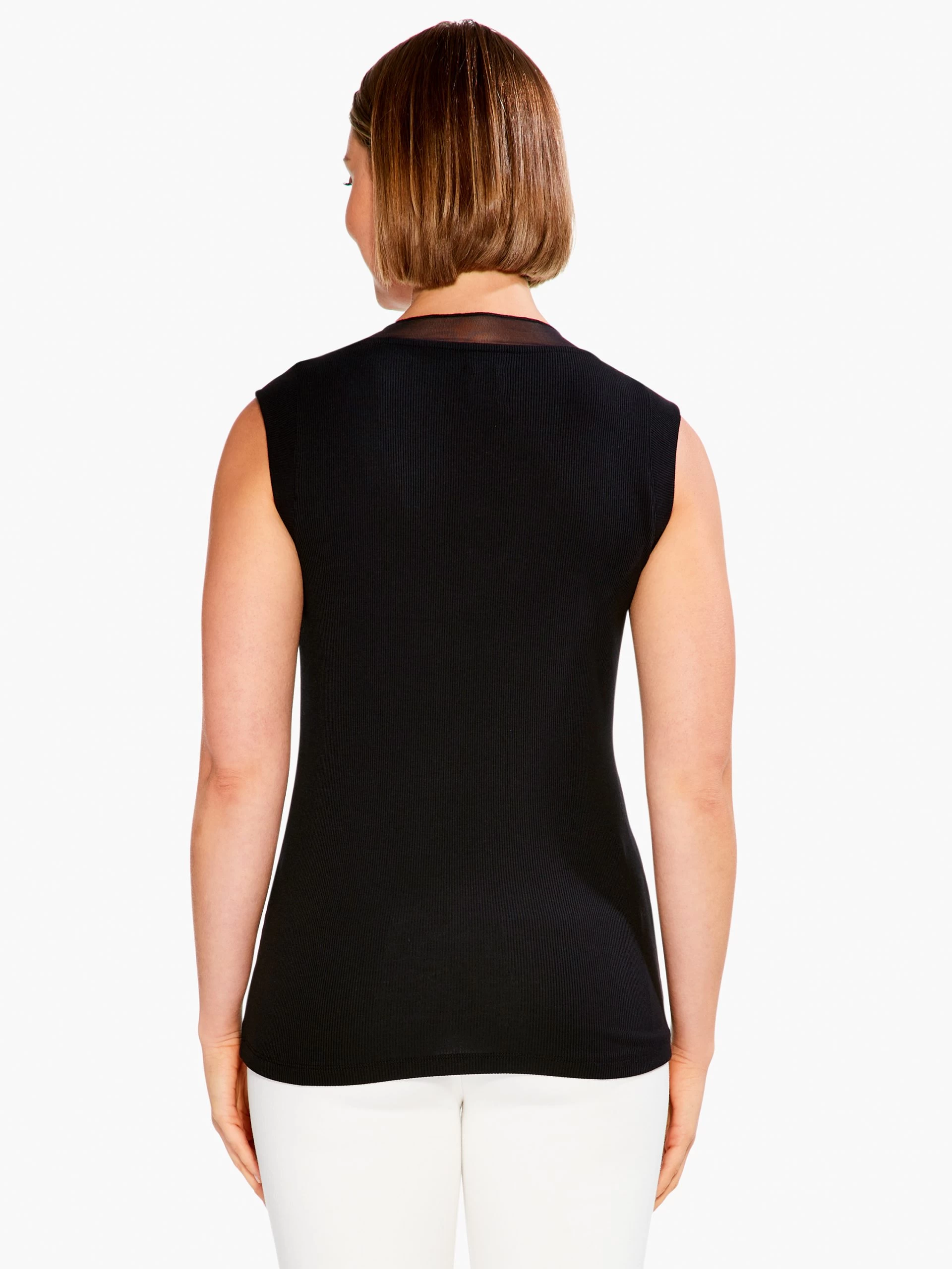 Drapey Rib Mesh Trim Tank 5 Drapey Rib Mesh Trim Tank - Image 3