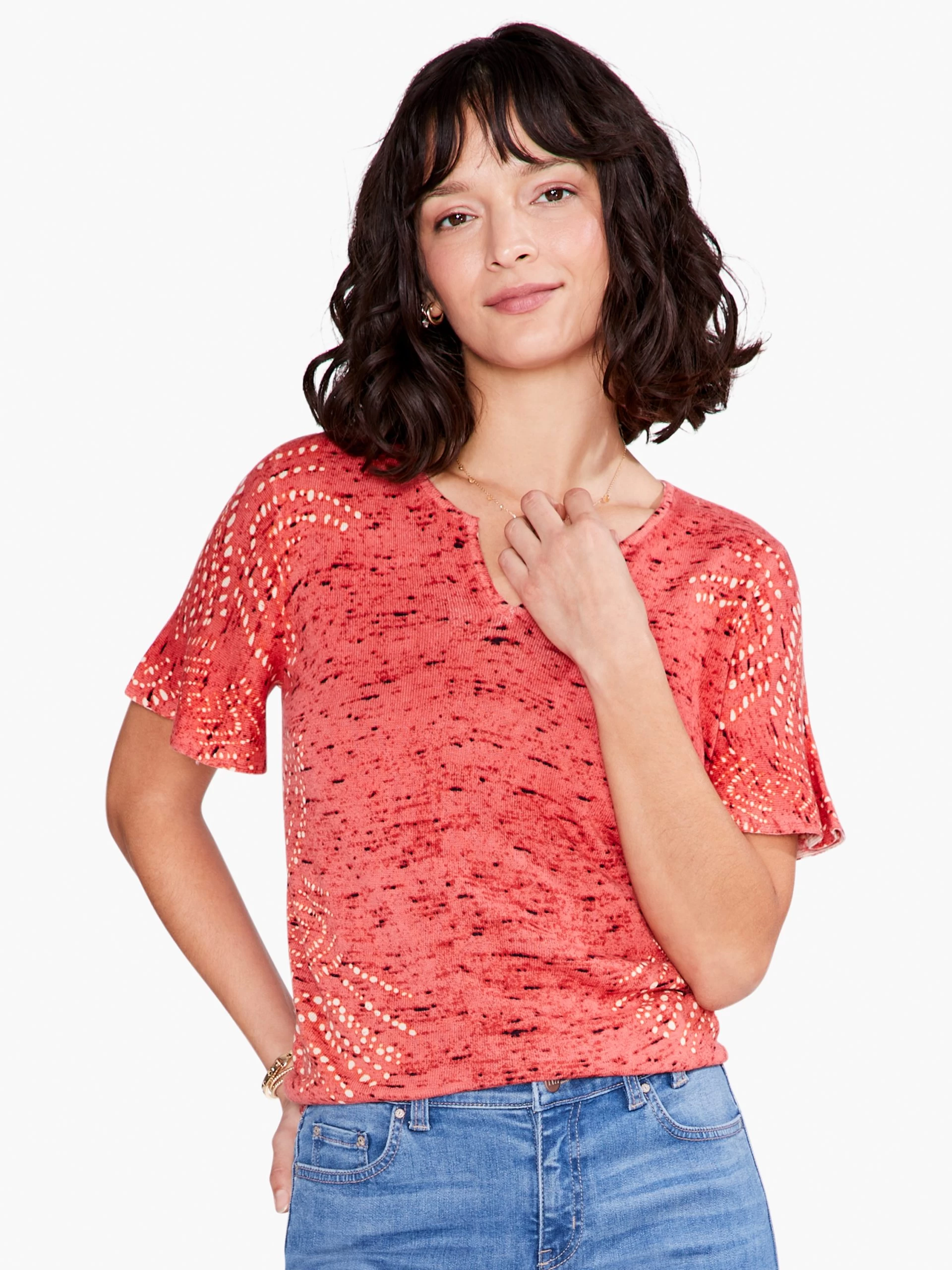 Shoreline Sweater ORANGE MULTI 3 Shoreline Sweater ORANGE MULTI