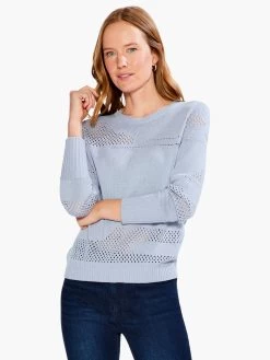 Placed Pointelle Sweater