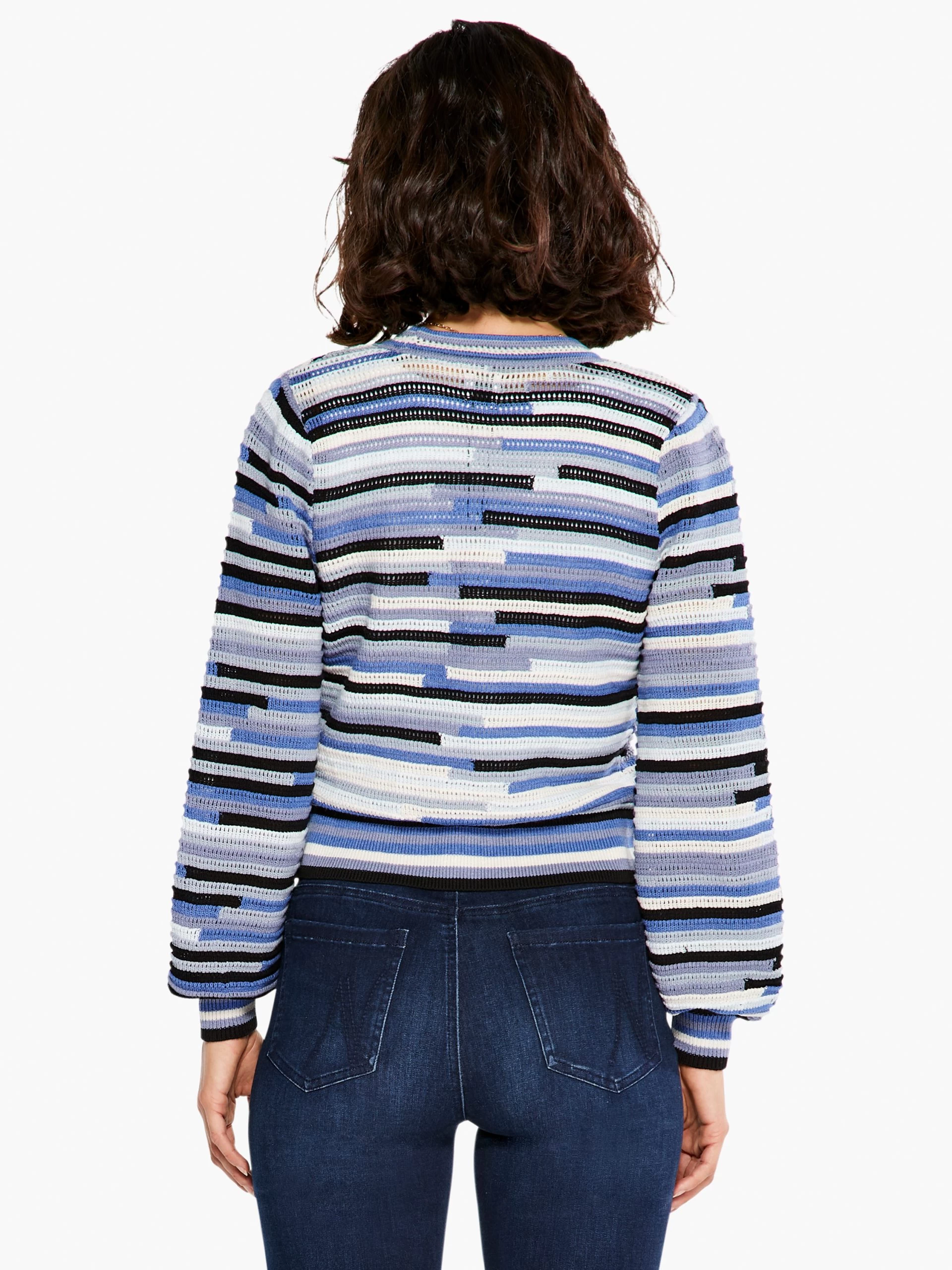 Crochet Blues Cardigan BLUE MULTI 6 Crochet Blues Cardigan BLUE MULTI - Image 4