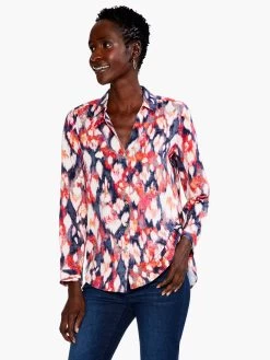 Floral Ikat Live In Shirt BLUE MULTI