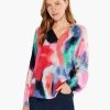 Abstract Art Top PINK MULTI -Classic Fashion Clothing Store S231609PKMPRODUCT 01