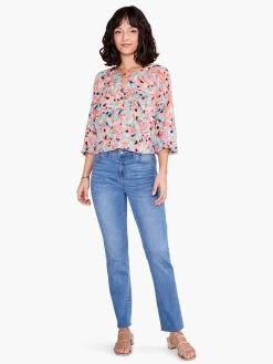 Punchy Petals Top ORANGE MULTI -Classic Fashion Clothing Store S231620ORMPRODUCT 04