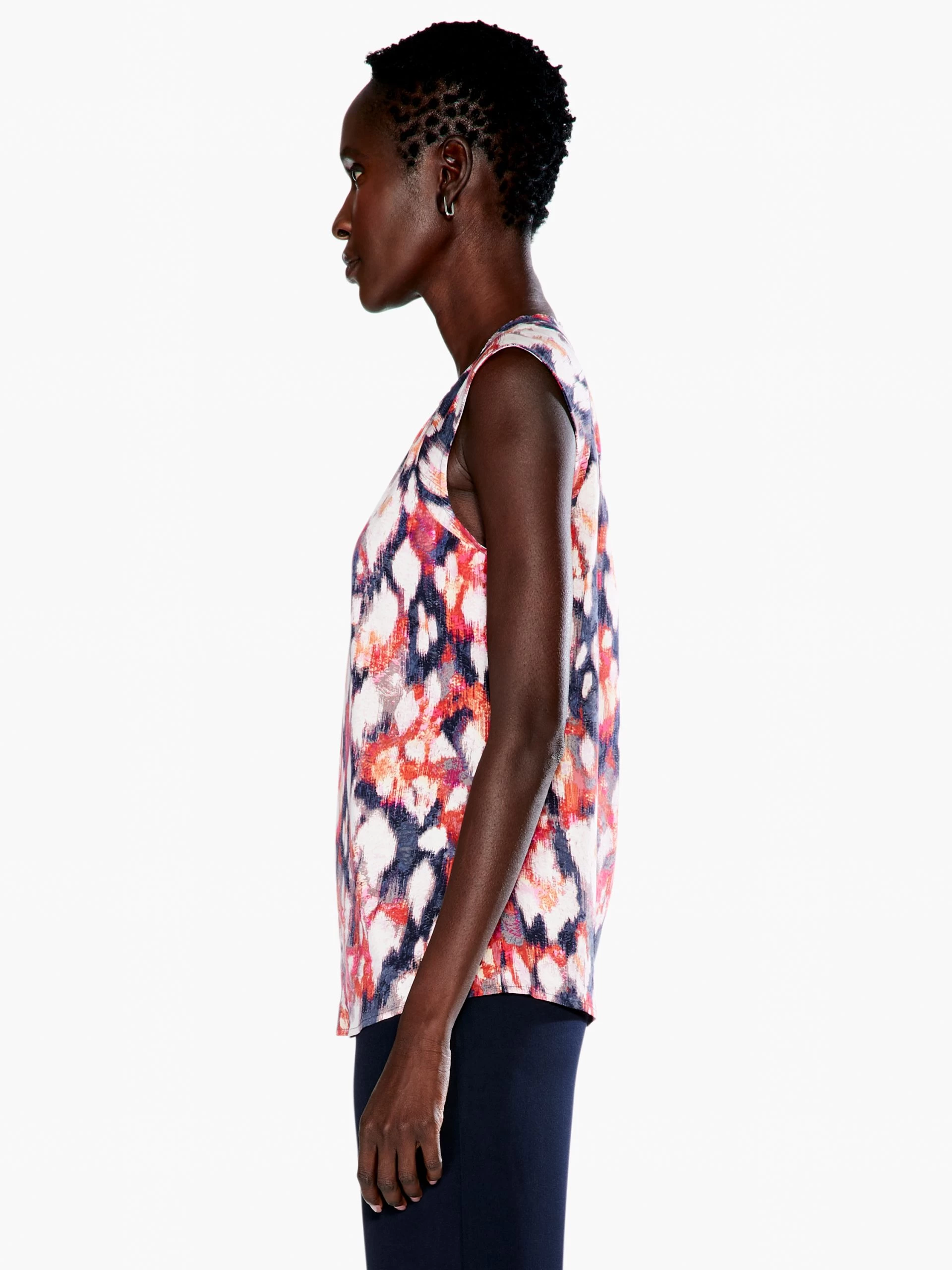 Floral Ikat Live In Tank BLUE MULTI 4 Floral Ikat Live In Tank BLUE MULTI - Image 2