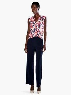 Floral Ikat Live In Tank BLUE MULTI 9 Floral Ikat Live In Tank BLUE MULTI -Classic Fashion Clothing Store S231624BLTPRODUCT 04