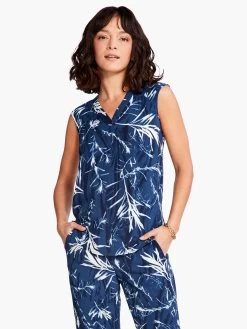 Vintage Botanical Tank BLUE MULTI