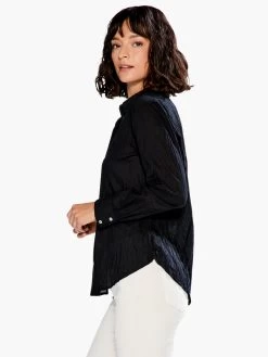 Crinkle Shirt BLACK ONYX -Classic Fashion Clothing Store S231636BLXPRODUCT 02