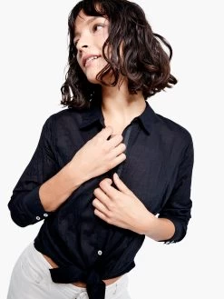 Crinkle Shirt BLACK ONYX -Classic Fashion Clothing Store S231636BLXPRODUCT 06