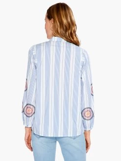 Embroidered Skies Shirt BLUE MULTI -Classic Fashion Clothing Store S231638BLTPRODUCT 03
