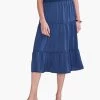 Soft Drape Tiered Skirt DEEP OCEAN -Classic Fashion Clothing Store S231703DPOPRODUCT 01