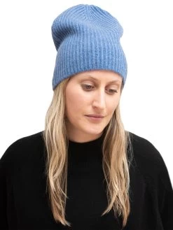 Meg Cohen - Cashmere Solid Ski Hat BLUE
