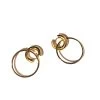 Paula Rosen - Single Hoop Overlay Earrings GOLD -Classic Fashion Clothing Store SINGLEHOOPGOLPRODUCT 01