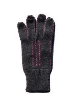 Meg Cohen - Cashmere Stitch Gloves CHARCOAL MULTI