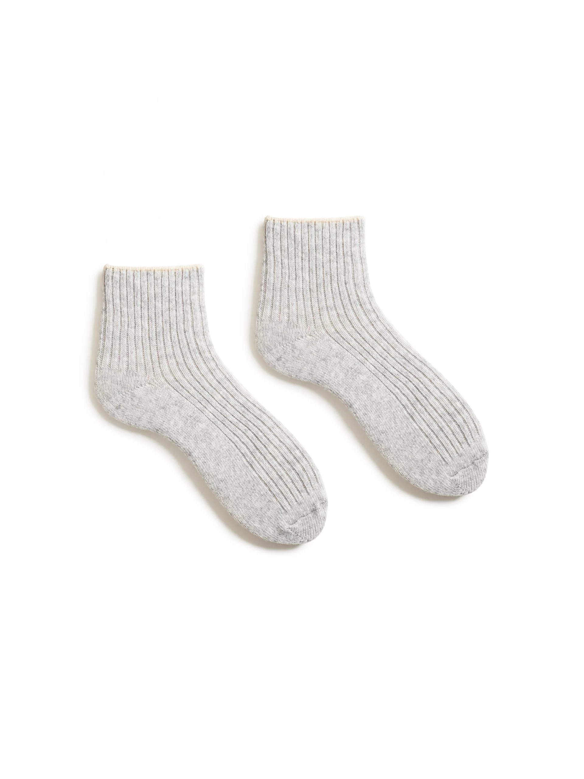 Lisa B - Tipped Rib Shortie Sock GREY MULTI 3 Lisa B - Tipped Rib Shortie Sock GREY MULTI