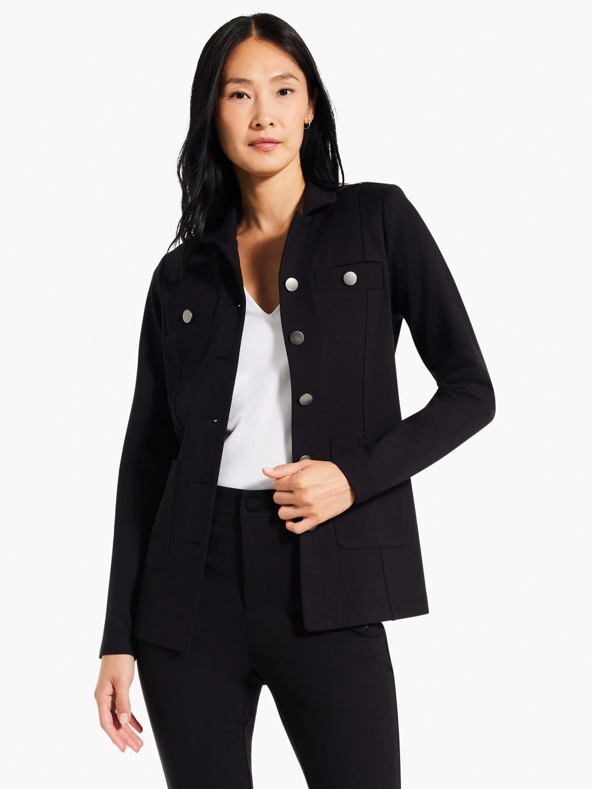 Ponte Knit Jacket BLACK ONYX 3 Ponte Knit Jacket BLACK ONYX