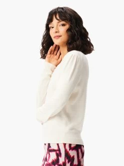 Trimmed In Lace Sweater CREAM -Classic Fashion Clothing Store W231123RCRMPRODUCT 02