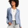 Fringe Mix Knit Jacket BLUE MIX -Classic Fashion Clothing Store W231133BUXPRODUCT 01