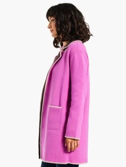 Cool Nights Reversible Knit Jacket VIVID MAGENTA -Classic Fashion Clothing Store W231142VMGPRODUCT 02