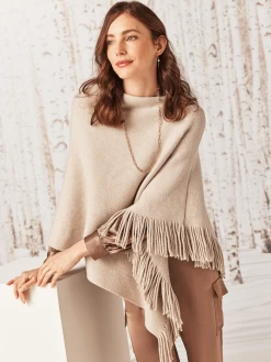 Metallic Go To Poncho NEUTRAL MIX -Classic Fashion Clothing Store W231161NEUPRODUCT 04A