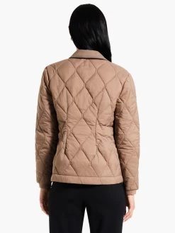 Knit Trim Puffer Jacket STUCCO 7 Knit Trim Puffer Jacket STUCCO -Classic Fashion Clothing Store W231171SCCPRODUCT 03