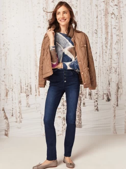 Printed Tiles Femme Sleeve Sweater BLUE MULTI 17 Printed Tiles Femme Sleeve Sweater BLUE MULTI -Classic Fashion Clothing Store W231176BLMPRODUCT 05A