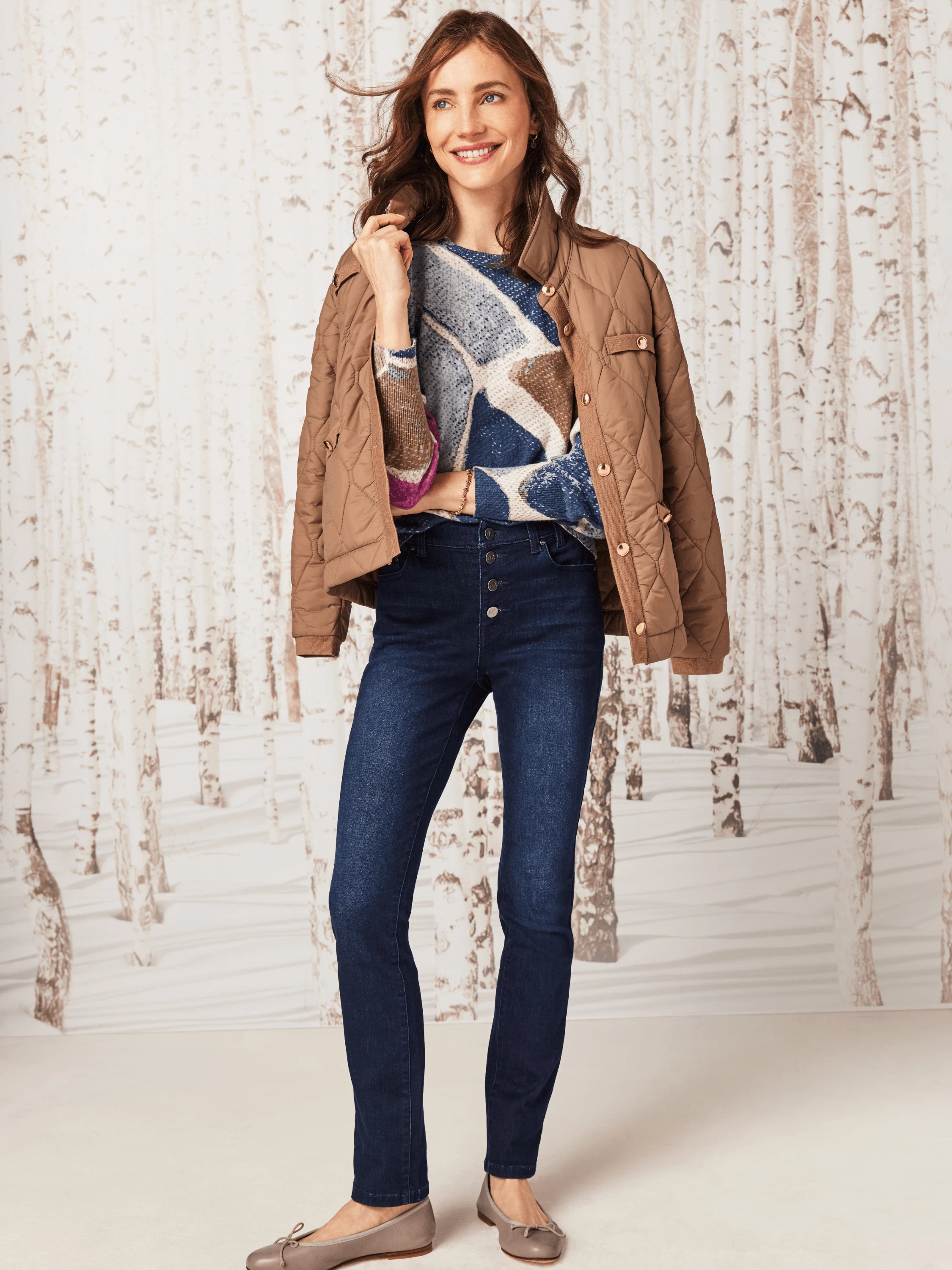 Printed Tiles Femme Sleeve Sweater BLUE MULTI 10 Printed Tiles Femme Sleeve Sweater BLUE MULTI - Image 8