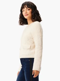 Diamond Detail Sherpa Jacket ALMOND 11 Diamond Detail Sherpa Jacket ALMOND -Classic Fashion Clothing Store W231178RALMPRODUCT 02