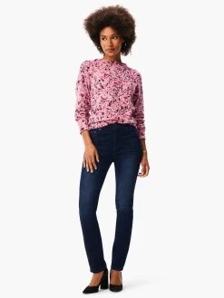 Blurred Geo Print Sweater PINK MULTI -Classic Fashion Clothing Store W231182RPKMPRODUCT 04