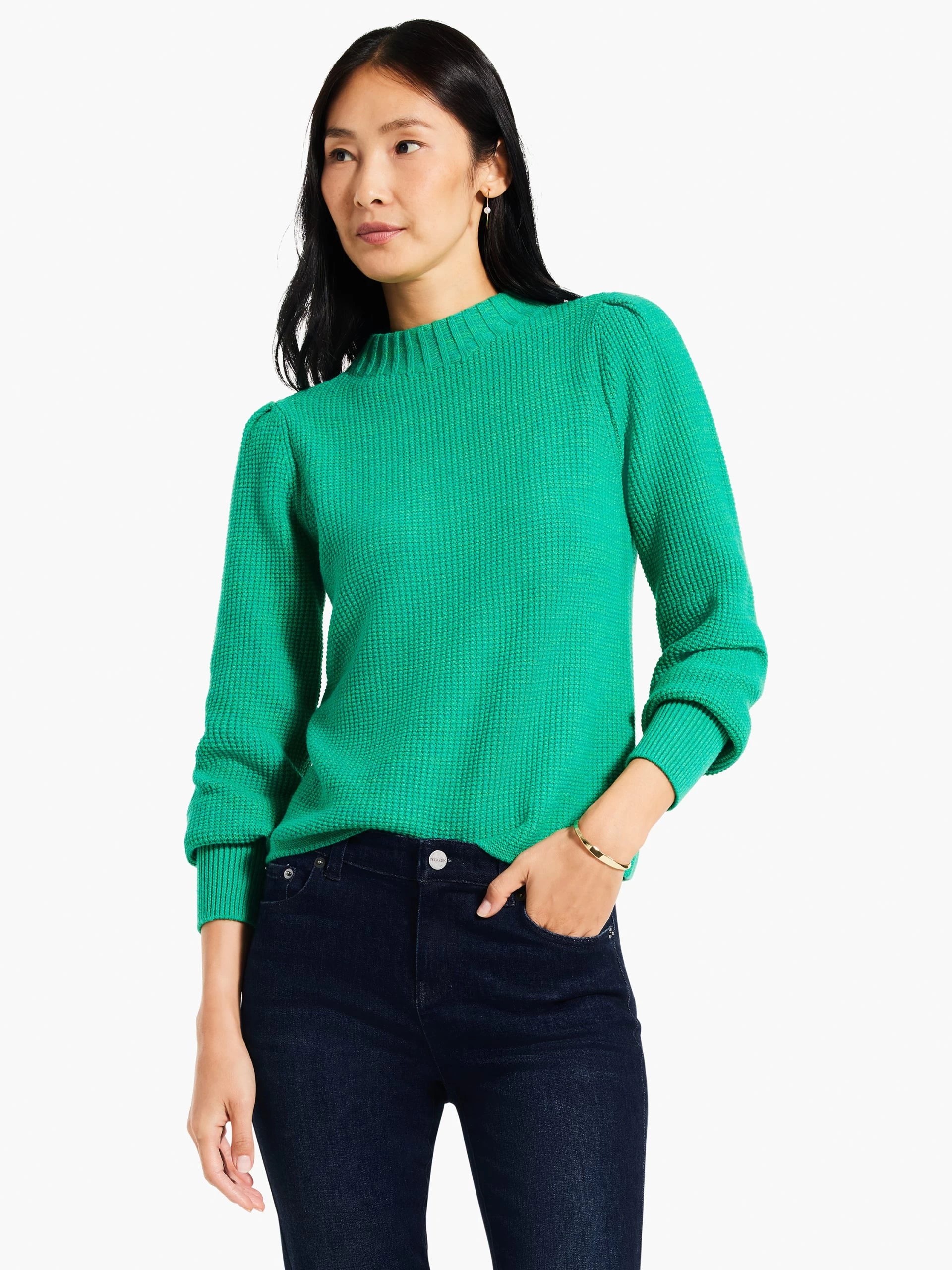 Waffle Stitch Sweater FERN 3 Waffle Stitch Sweater FERN