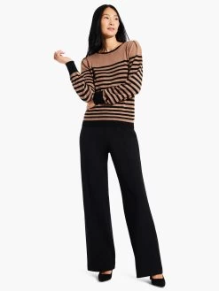 Striped Femme Sleeve Sweater -Classic Fashion Clothing Store W231198BLMPRODUCT 04